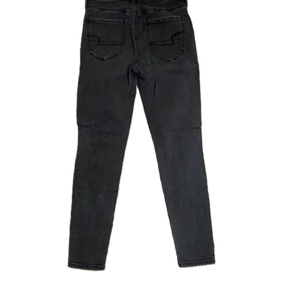 AE Women's Black Super Hi-Rise Jeggings - Picture 3 of 5